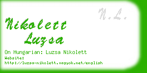 nikolett luzsa business card